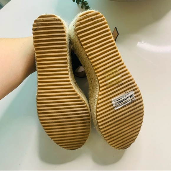 Coco Perla Paris platform open toe rope weave shoe black sz 7 women’s - Picture 5 of 10